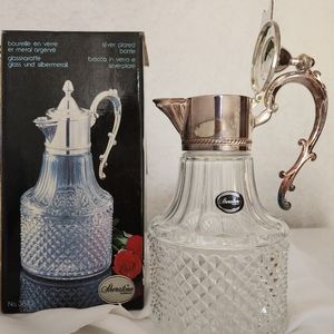 Sheraton Silverplate Glass Jug